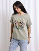 Футболка с принтом size+ 4103