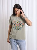 Футболка с принтом size+ 4103