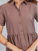Короткое льняное платье 4126