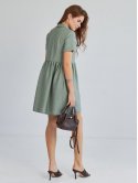 Короткое льняное платье 4126