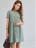 Короткое льняное платье 4126