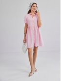 Короткое льняное платье 4126