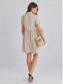 Короткое льняное платье 4126