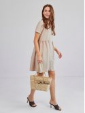 Короткое льняное платье 4126