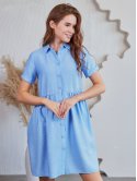 Короткое льняное платье 4126