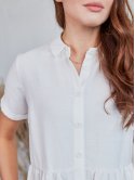 Короткое льняное платье 4126