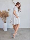 Короткое льняное платье 4126
