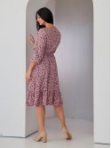 Стильное цветочное платье size+ 3815