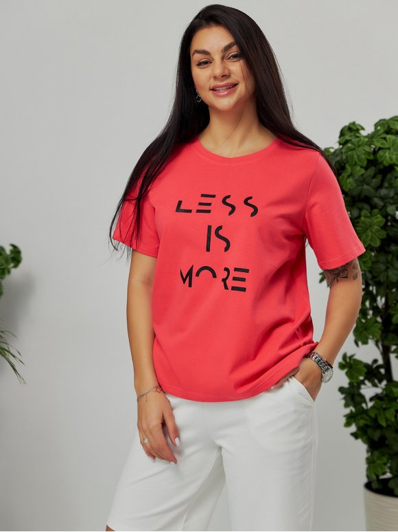 Модная футболка с принтом буквами size+ 3833