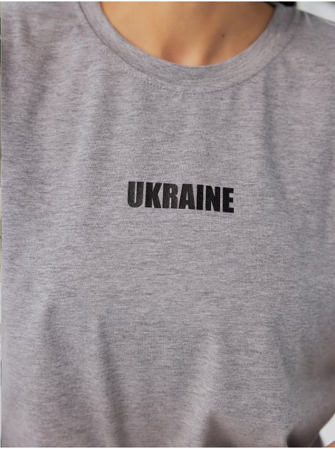 Женская патриотическая футболка с принтом "Ukraine" 3847