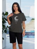 Летняя футболка с принтом «луна» size+ 3919