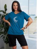 Летняя футболка с принтом «луна» size+ 3919