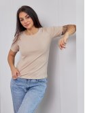 Футболка в рубчик size+ 4068