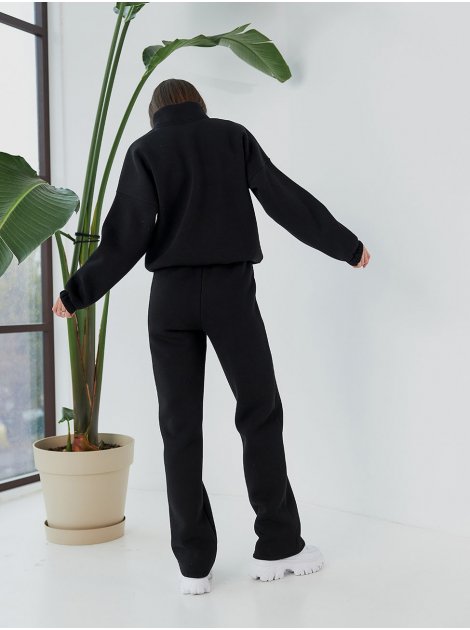 Теплый спортивный костюм с прямыми брюками и кофтой на замке 3778
